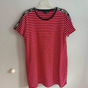 NWT Tommy Hilfiger Red & White Stripped T-Shirt Dress
